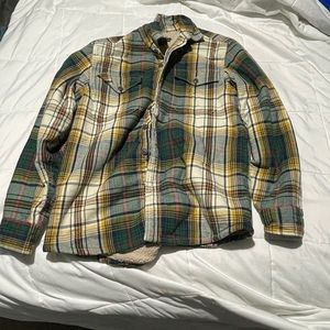 Button up fuzzy flannel